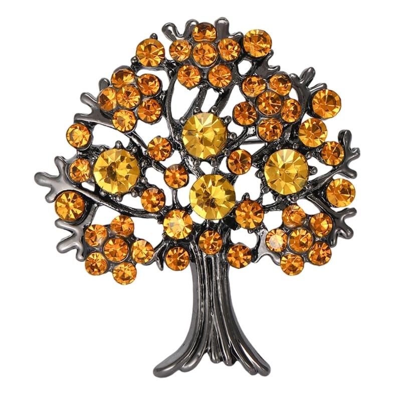 Elegant tree Brooch Pin Distinctive tree Clothing Lapel Pin Essential Fashion Brooch Accessory