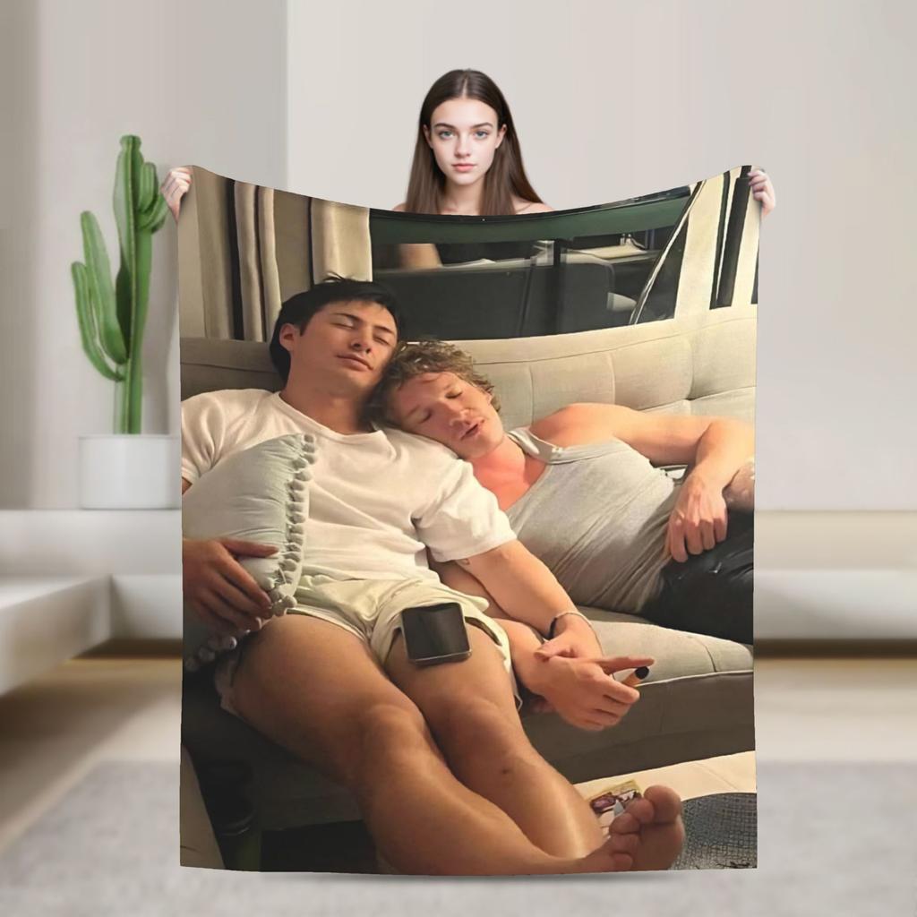 Heated Rivalry Knitted Blankets Cute Hollanov Flannel Throw Blankets Summer Air Conditioning Decoration Soft Warm Bedspreads