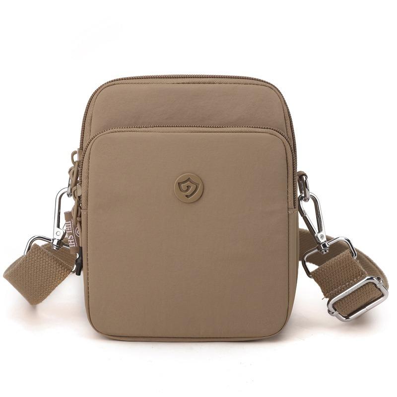 Casual Messenger Bag Women's Solid Color Vertical Small Bag Nylon Cloth New Fashion Mother Shoulder Bag Multi-layer Small Square Bag