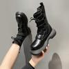 French British Martin boots 2025 new thick-soled autumn single boots elastic fly-woven socks boots thin short boots