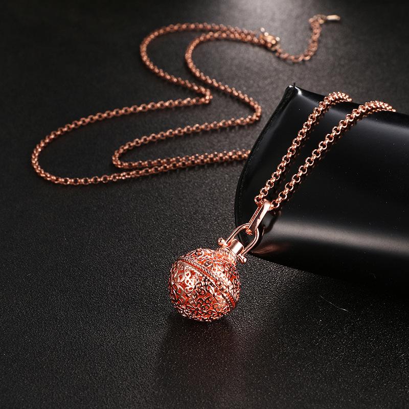 Neue Aromatherapie Ätherisches Öl Diffusor Halskette Schmuck Quadratisch Hohl Parfüm Medaillon 16MM Musik Kugel Damen Anhänger Zubehör