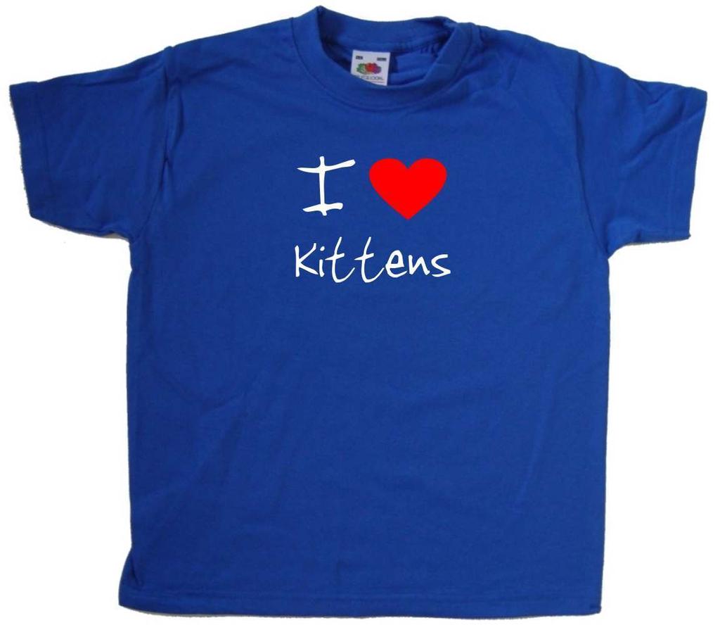 I Love Heart Kittens Kids T-Shirt