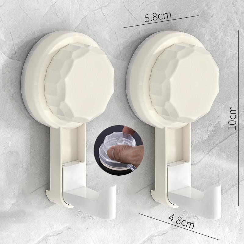 3pcs Removable Swivel Strong Suction Cup Hook Water And Moisture Resistant Suitable For Kitchen Bathroom