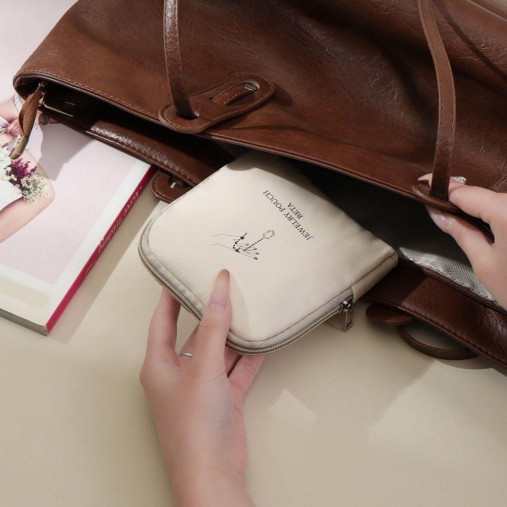 Single/Double Layers Jewelry Storage Bag Multiple Sections Jewelry Case for Earrings Bracelets