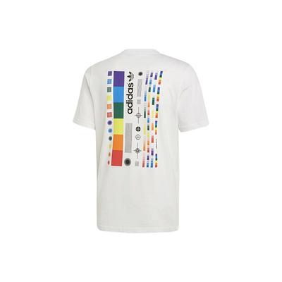 adidas Maglietta Originals Spectrum Girocollo Casual Sportiva Lettera Manica Corta Uomo Top Bianco EI6215