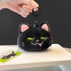 Soft Naughty Cat Pendant Black Cat Car Key Ring Portable Stuffed Doll Keychain  Birthday