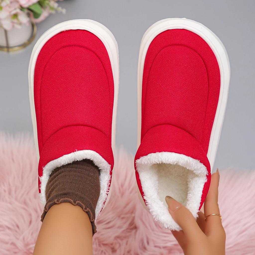 Fashion 2024 New Slip on Comfortable Thick-soled Casual Cold-resistant Women Boots Winter Fashion Round-toe Flat-heeled Warm Snow Boots