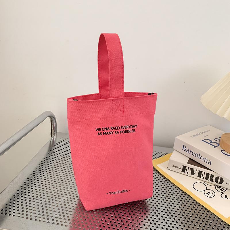 

Холщовая сумка-тоут для бутылки с водой в стиле Ins и мини-сумочка для женщин розы красного