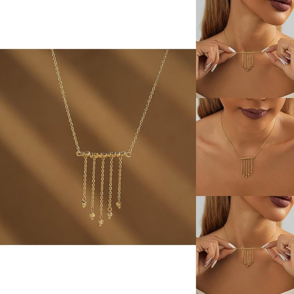 Fashionable Gold Tassel Chain Necklace For Women Captivating Design For Style Autumn