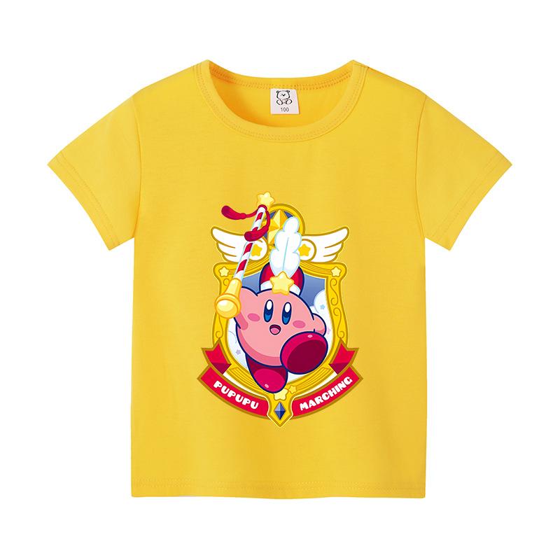Kirby letní trička s krátkým rukávem barevná košile kulatý výstřih kulaté tričko bavlna barevné tričko potisk kreslené postavičky oblečení neformální oblečení