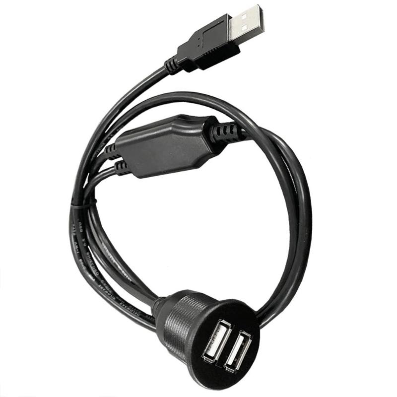 Faster and Efficient Charging Dual Ports USB Panel Flush Mount Car Accessories Support Data Transfer or Power Charging
