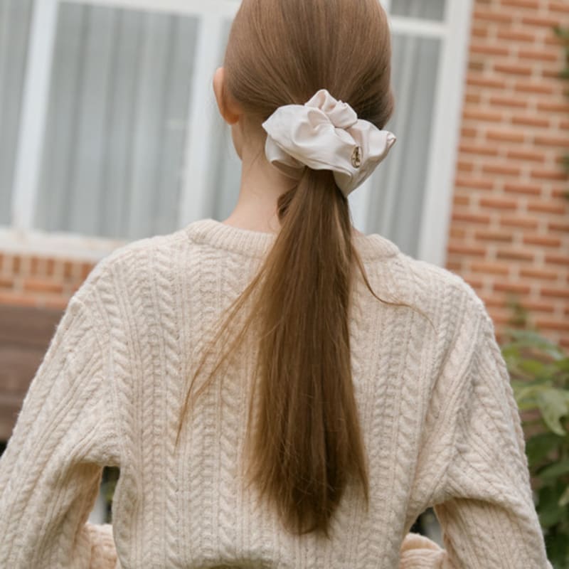 ANOETIC ANC CLASSIC HAIR SCRUNCHIE_BEIGE