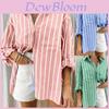 Polo a righe in poliestere con tasca per abbigliamento casual estivo