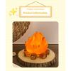 Christmas Campfire LED Candle Night Light Festive Ambient Decor Lamp Perfect Xmas Gift & Desktop Ornament for Holiday Atmosphere