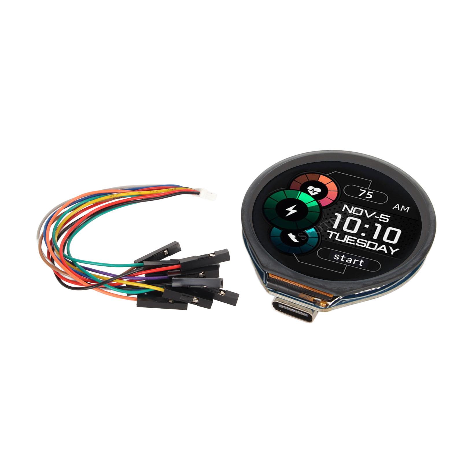 

RP2040 Microcontroller Development Board for Raspberry Pi Pico with 1.28inch Round Touch LCD Screen