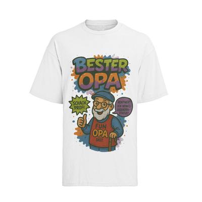 Bester Opa Familie Geburtstags Geschenk Herren Baumwolle Shirt