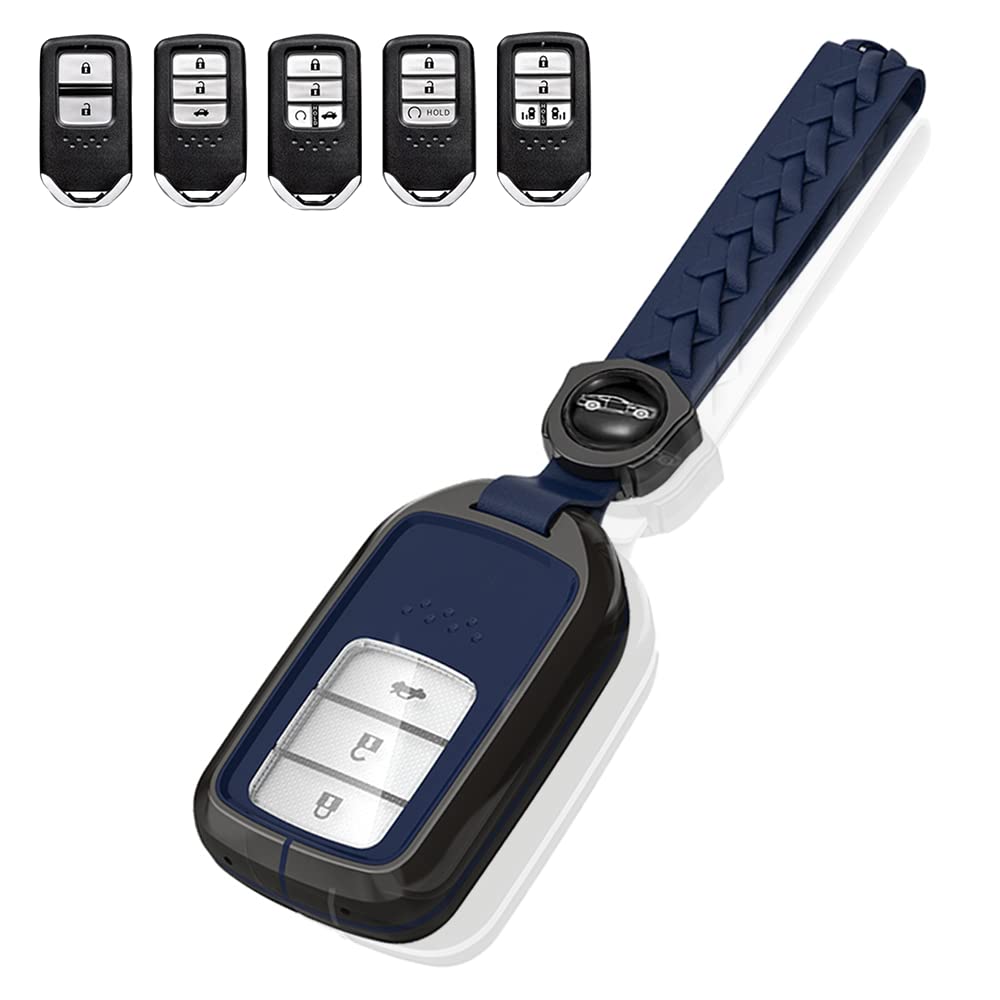 Honda HONDA Key Case Assembled Key Case Metal TPU Key Bag Compatible with Honda Button Keyless Entry Honda Civic Accord Fit Pilot Full Cover S Cover