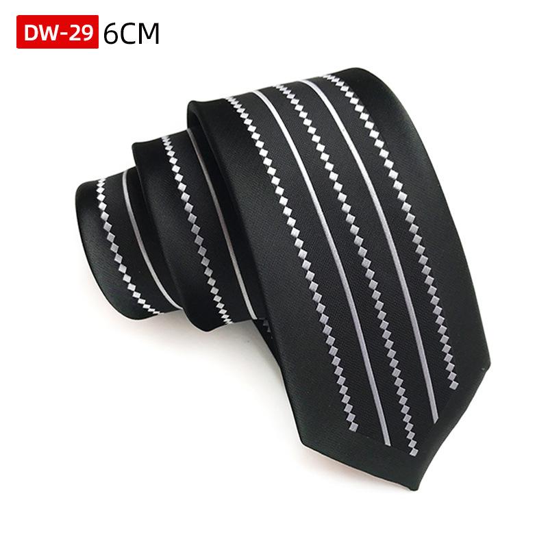 Spersonalizowany Krawat Modowy, Poliestrowy Jedwabny Żakardowy Wąski Krawat Pozycjonujący 6 cm