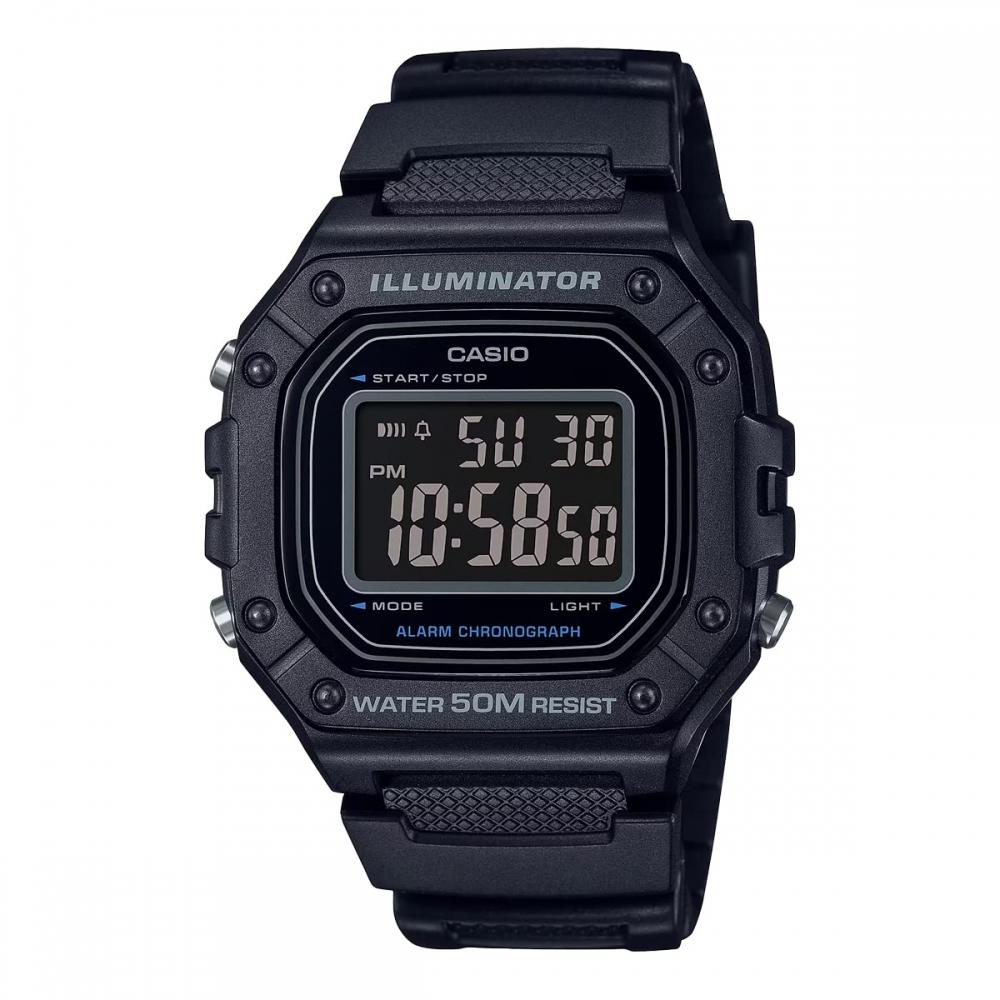 

[Casio] CASIO Standard Digital Watch W-218H-1BV Men s Women s Cheap Casio Chipkashi Black Inverted LCD Overseas Model
