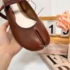 IPPEUM Ballerina Flats Split Toe Shoes For Women Mary Jane Dress Pumps Plus Size 44  Leather Ballet Flats Shoes