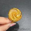 Dubai 24k Gold Filigree Flower Ring - Women's Wedding Jewelry for Global Elegance