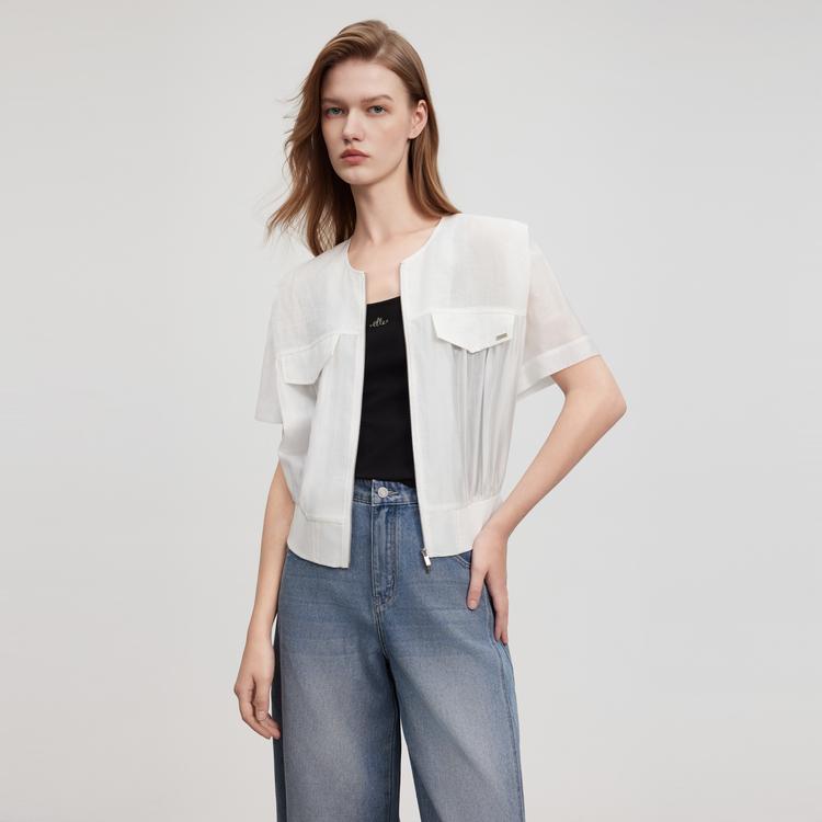 ELLE French Loose Casual Versatile Short Sleeve Shirt Women shirts EC51519