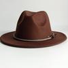 Deep Purple Fedora Felt Hat Men'S And Women'S Universal Solid Color Fedora Hat Women'S  Wide Brim Classic Jazz Hat Church Hat