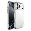 Priekš iPhone 17 Pro vāciņš, pret skrāpējumiem TPU+PC hibrīds caurspīdīgs telefona vāciņš