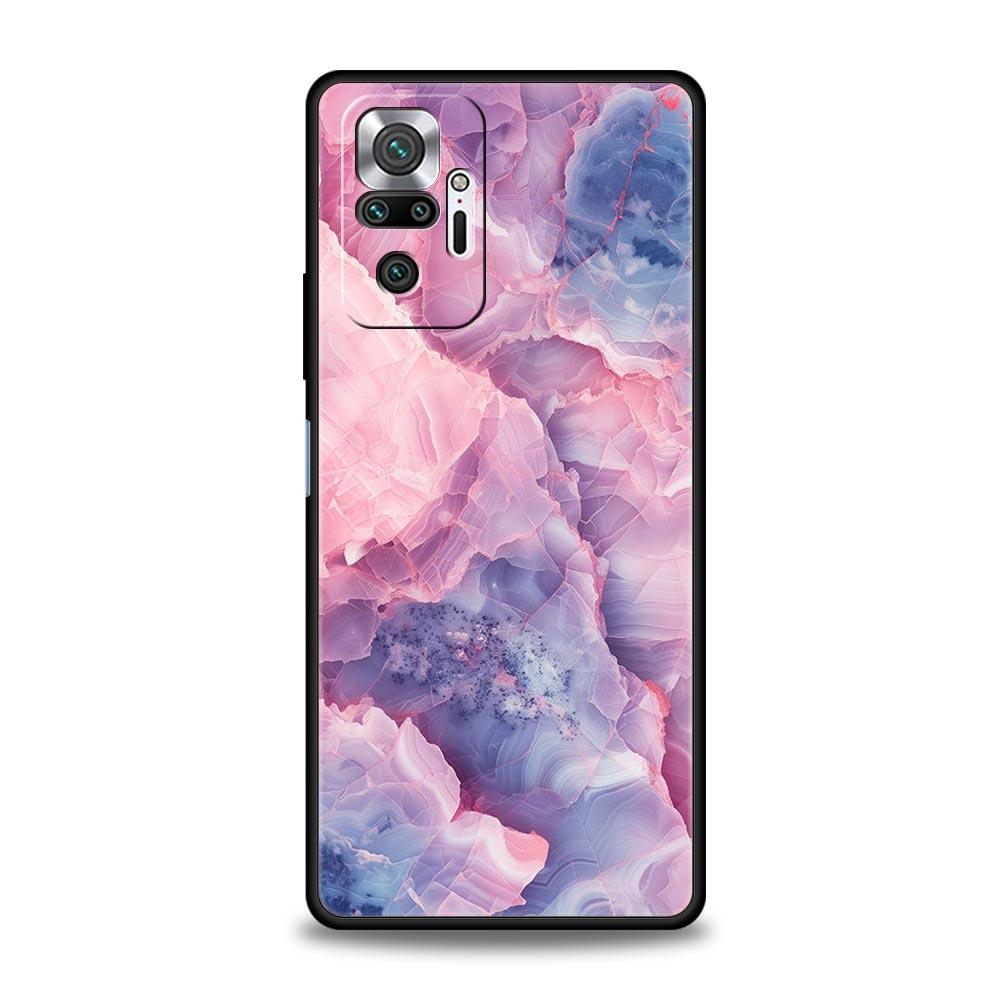 Marble Phone Case For Xiaomi Redmi Note 14 13 5G 10 11 12 Pro Plus 4G 14C 13C 12C 10C Black Cover