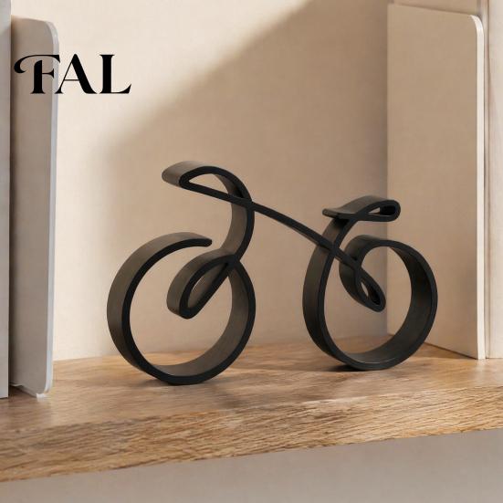 Abstrakte Fahrradskulptur 3D-gedrucktes Ornament, Schreibtisch-Fahrradskulptur, Kreative Kunstfigur, Modern-minimalistische Fahrrad-Dekoration für Zuhause und Büro