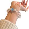 Natürliches rosa Kristall-Geisterarmband mit Muschelperlen, ein Glücksbringer für Glück und Wohlstand, ein märchenhaftes Armband als Geschenk