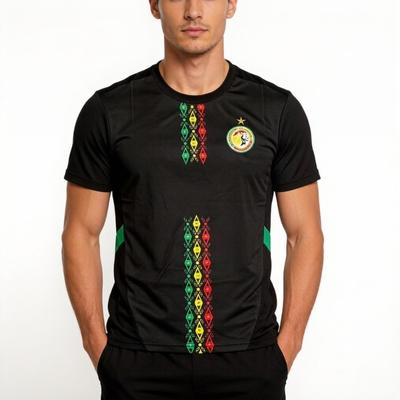 Senegal Nové Fotbalové Dresy Pohodlná a Prodyšná 3D Tištěná Trička pro Dospělé a Děti na Volný Čas Rodinné Sladěné Vrchní Díly