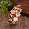 Color painting oil three-layer round cake elastic bracelet, fashionable and high-end women's versatile round cake bracelet