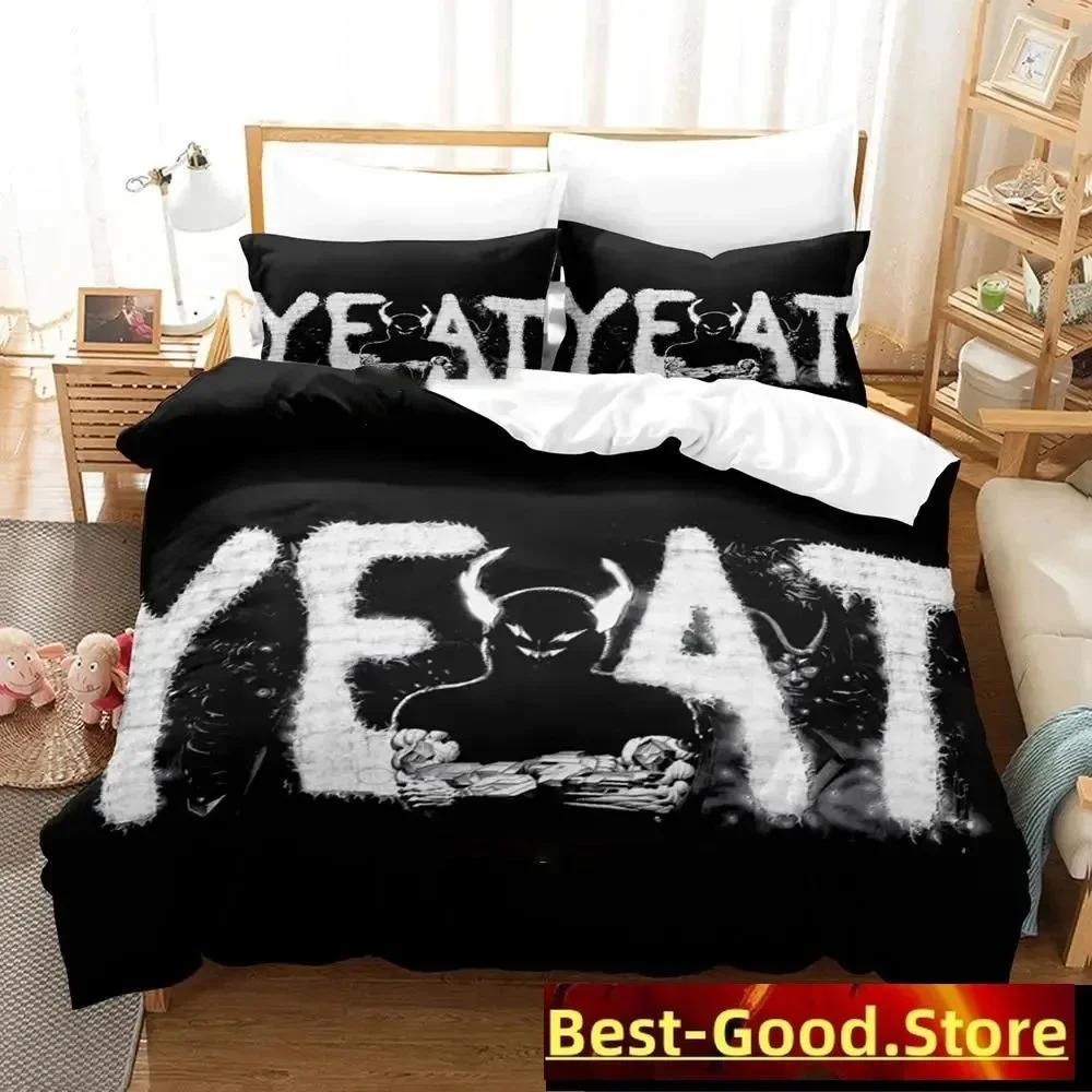 

Comforter 3D Fashion Yeat Rapper Bedding Set Printed With Bed Soft Single Double Queen King Size Boys Adult Bedroom Comforter (quilt)-EU Single(135*200cm)3pcs