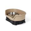 with Baffle Stainless Steel Dog Bowl Eating and Drinking Water Non-slip Feeding Basin Water Bowl Mess-Proof Large Capacity