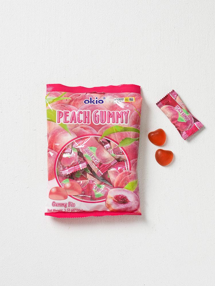 Okio Peach Gummy Candy 100g 1ea