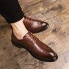 22 Autumn Leather Shoes Dress Leather Shoes Pointed Casual Shoes Youth Business Wedding Shoes