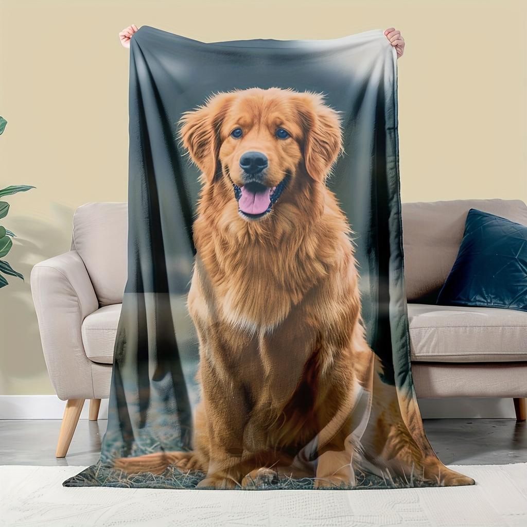 Custom Photo Cover: Custom Dog Portrait On Soft Fleece - Perfect for All Seasons