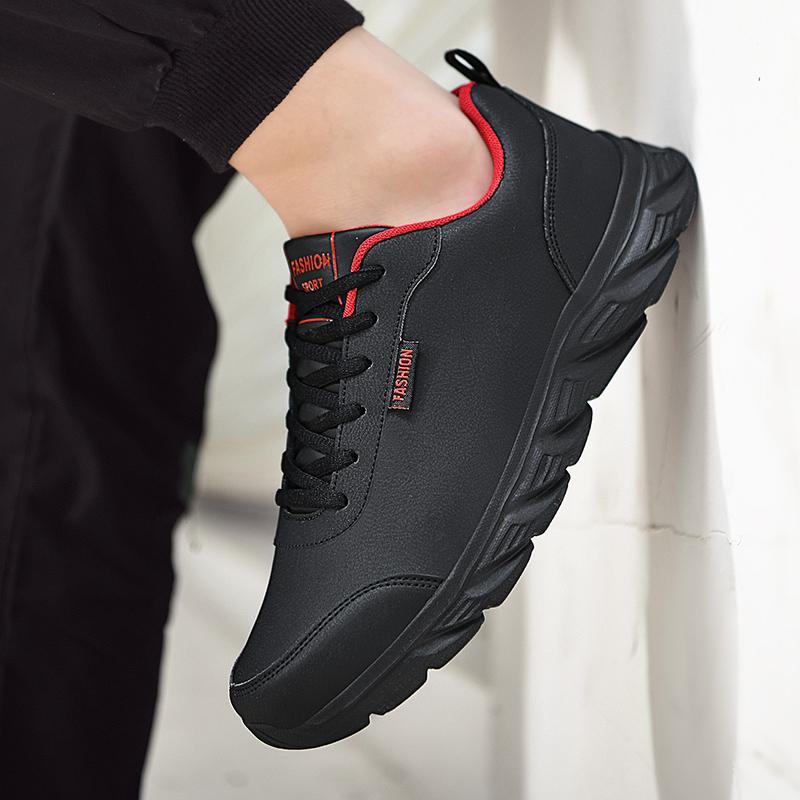 38-46 Herrenmode Outdoor PU wasserdichte Freizeitschuhe Sneakers Laufschuhe