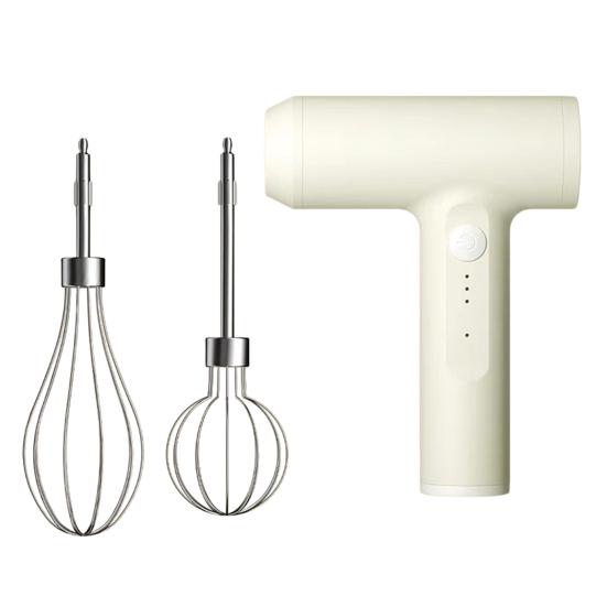 Ręczny Elektryczny Mikser do Jajek Bezprzewodowy Przenośny Dwugłowicowy Mieszadło 3 Prędkości Wielokątna Trzepaczka do Śmietany