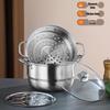Sigang 26CM 2-Layer Stainless Steel Steamer