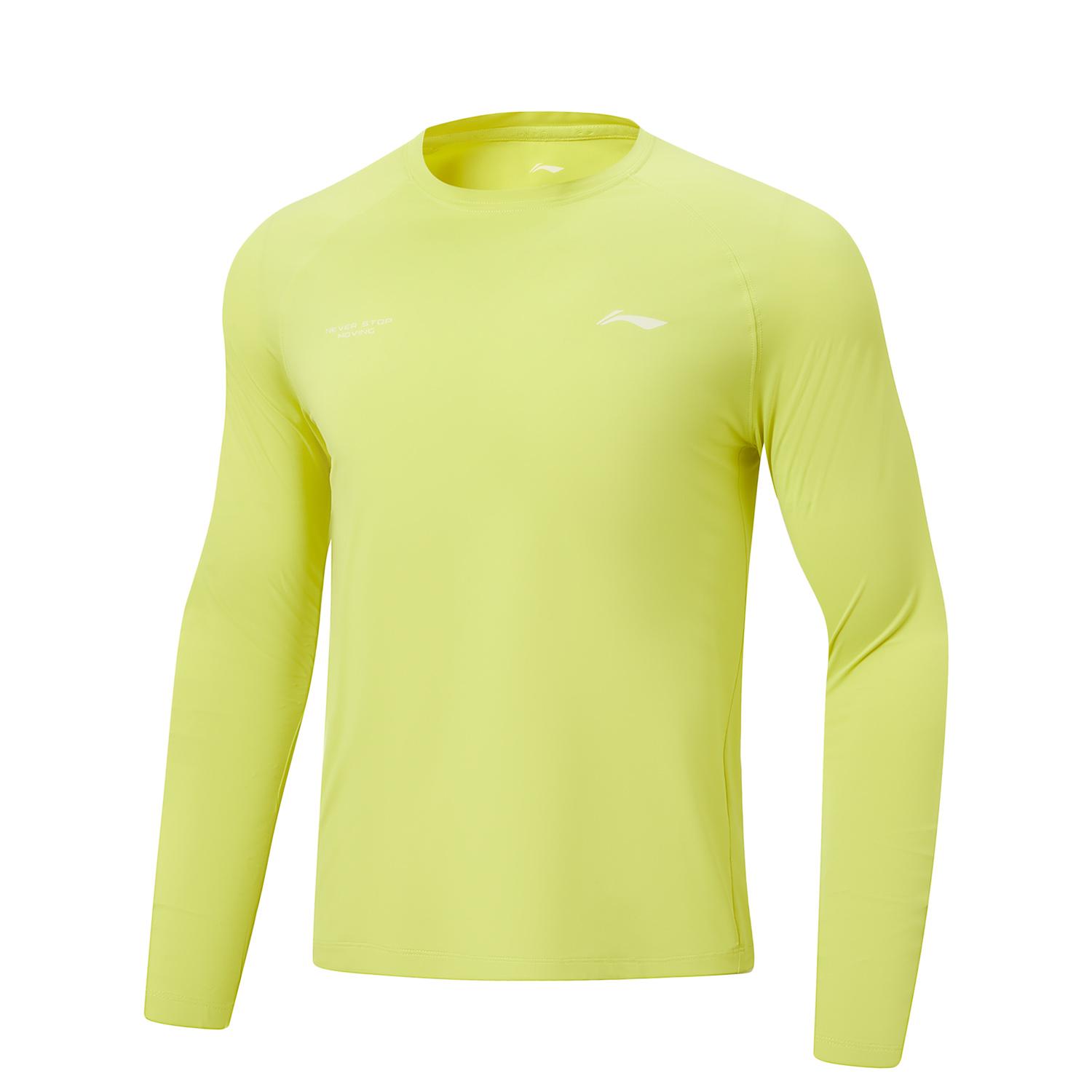 

Li-Ning Мужская футболка с коротким рукавом, быстросохнущая, охлаждающая, защита от УФ, круглый вырез, с логотипом ATLW095-6