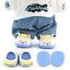 1 pair Rubber Standing Cotton Doll Shoes Hand-made Mini Doll Sandal 20cm Cotton Doll Shoes  Kids