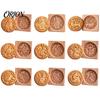 DIY Holiday Biscuit Cutters Woodland Animal Cookie Mold, Durable Wooden with 3D Relief Rustic Party Favors Patterns Cutter, Handmade Decorative Stamps