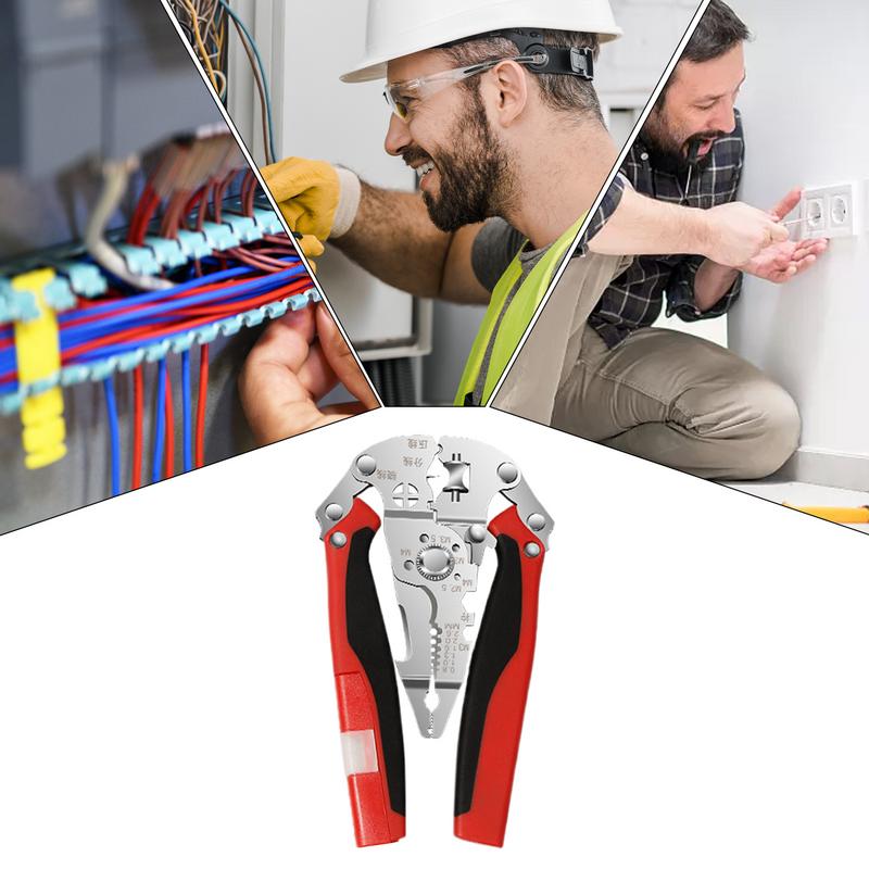 Electrical Wire Strippers Cable Stripping Cutter Multi-function Hand Cable Stripping Crimper Professional Wire Crimping Tool For