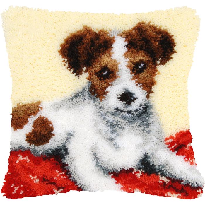 Cute Animal Latch Hook Pillow Smyrna Package Hooks Hand Knitted Dog Embroidered Pillow Carpet Embroidery Set Latch Hook Rug Kits