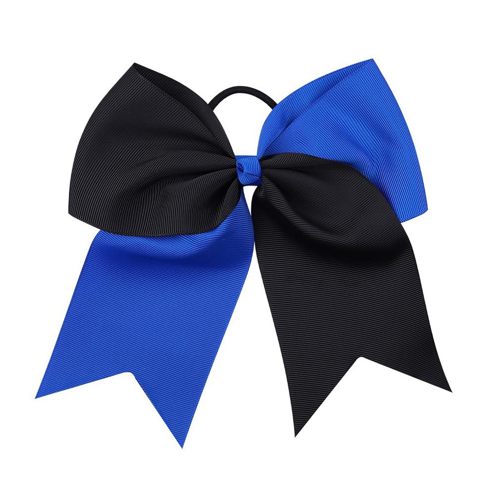 1Pieces 7.48Inch Cheerleaders Girls Elastics Grosgrain Ribbon Bow Rubber Bands Hair Rope Ponytail Holder Kids Hair Accessories
