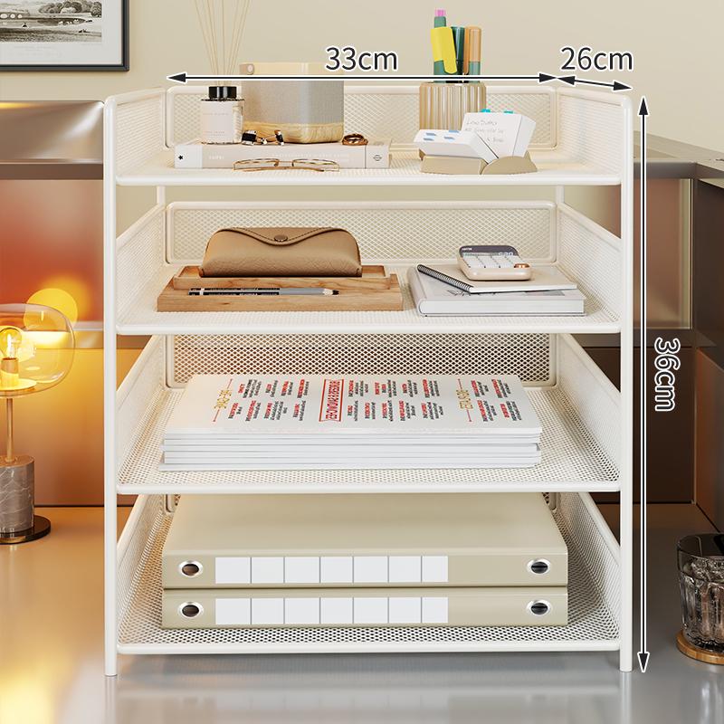 Multi-Functional Metal Document Rack - Large Capacity Office Storage Organizer