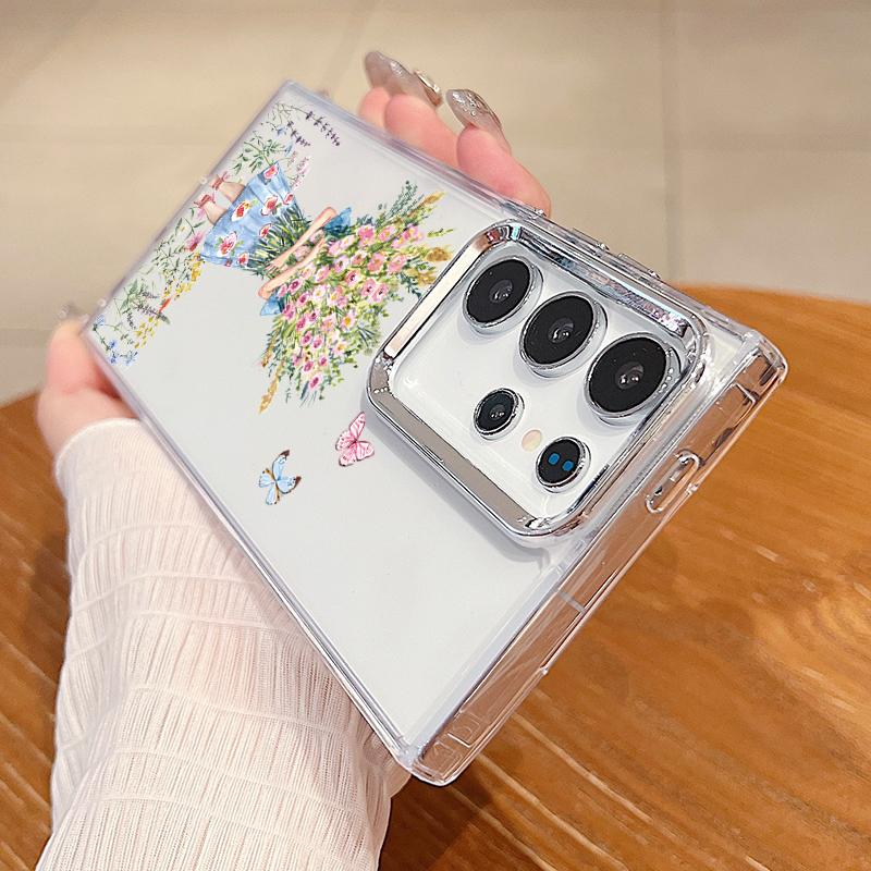 

Чехол для телефона с гальваническим покрытием в виде цветка для Samsung Galaxy S24 S23 S22 Ultra S24 S21 S20 FE A25 A34 A35 A52 A53 A14 A15 A54 A55 5G For Samsung S24