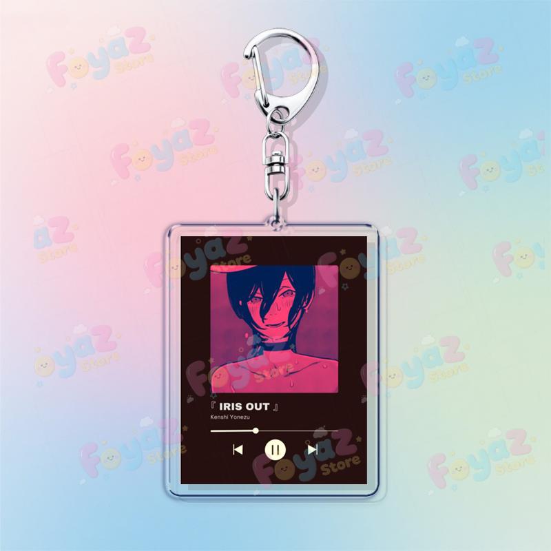 Anime Reze Art Keychain Accessories Bag Charms Devil Manga Women Keyrings Jewelry Csm Chibi Fans Freinds Gift